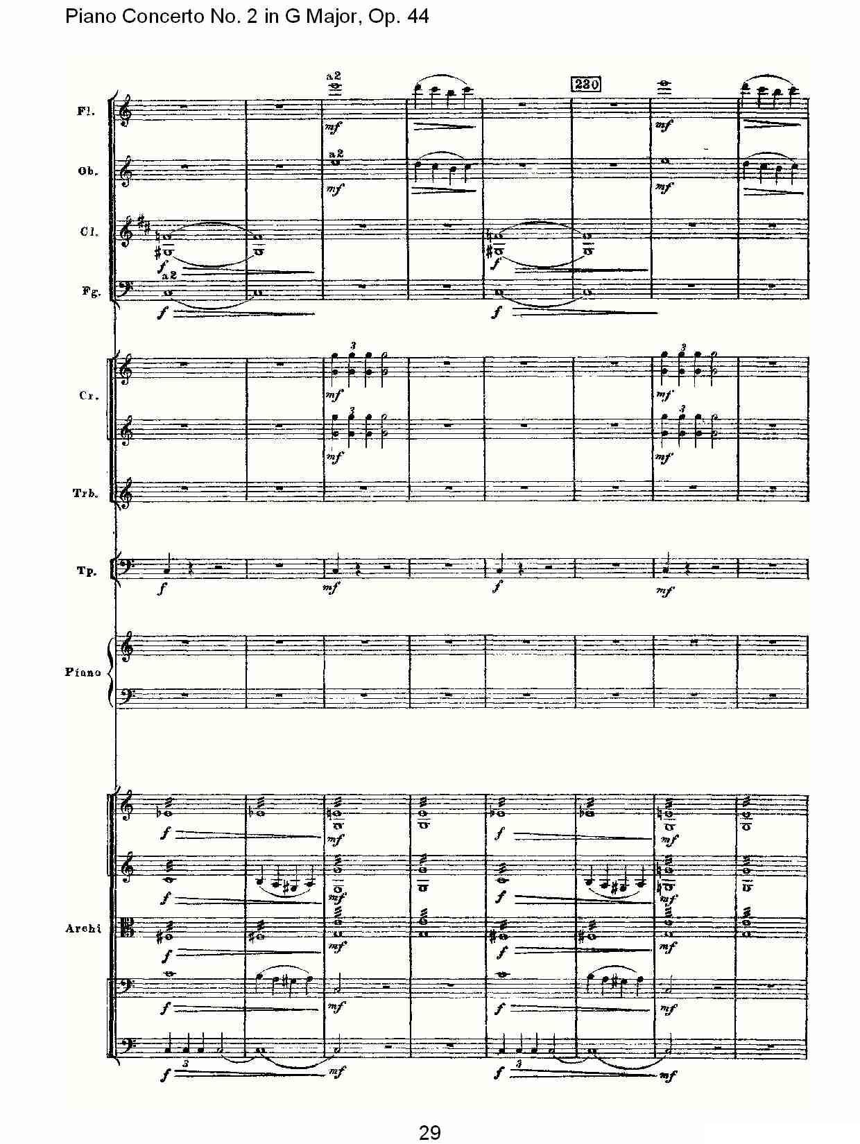 G大调第二钢琴协奏曲, Op.44第一乐章（一）钢琴曲谱（图29）