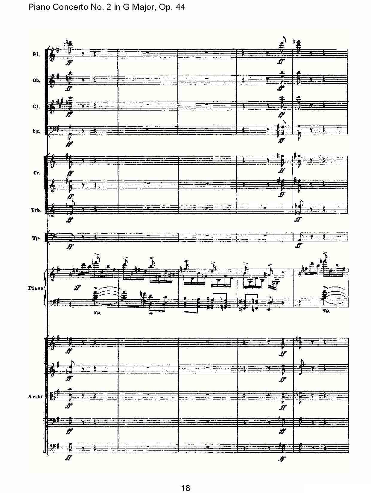 G大调第二钢琴协奏曲, Op.44第三乐章（一）钢琴曲谱（图18）