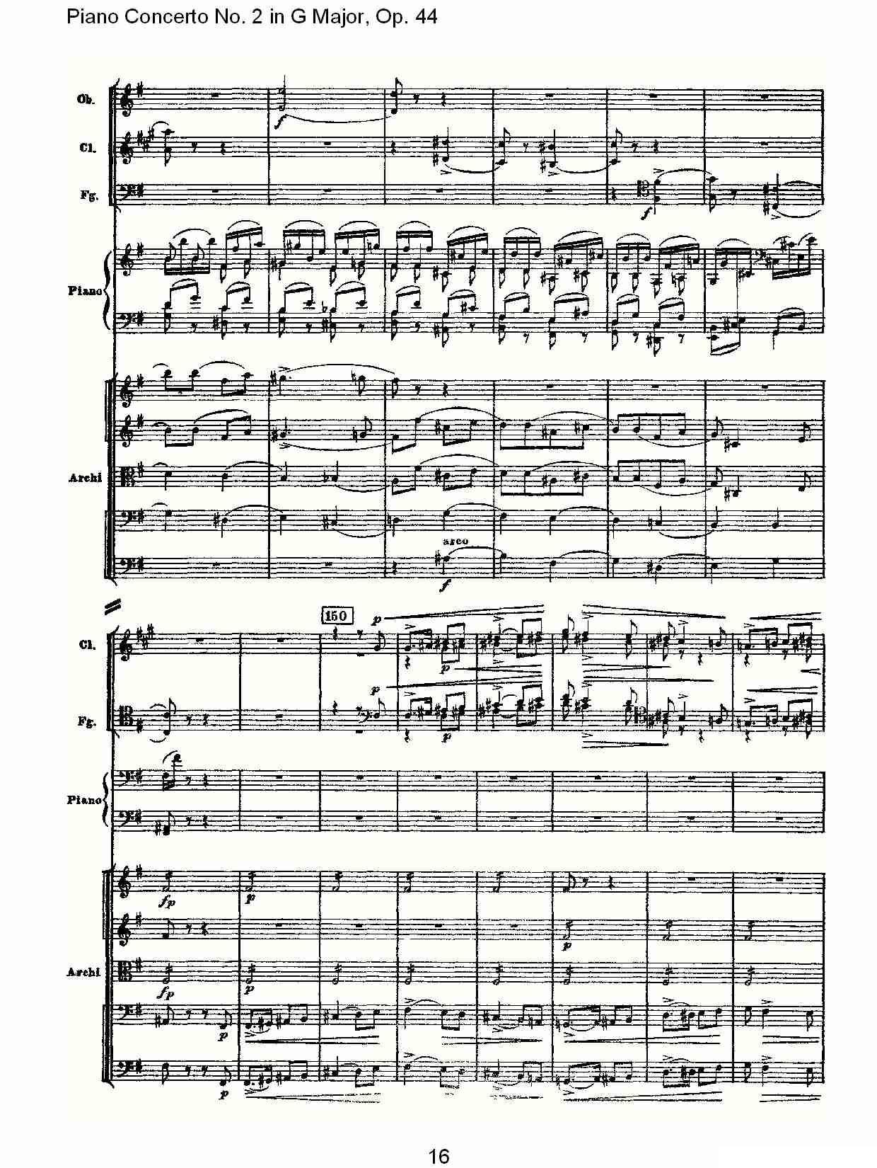 G大调第二钢琴协奏曲, Op.44第三乐章（一）钢琴曲谱（图16）