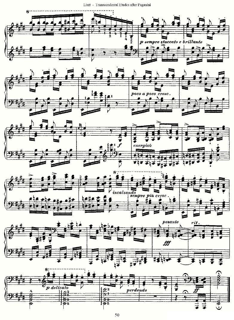 李斯特六首帕格尼尼练习曲之（五）钢琴曲谱（图9）