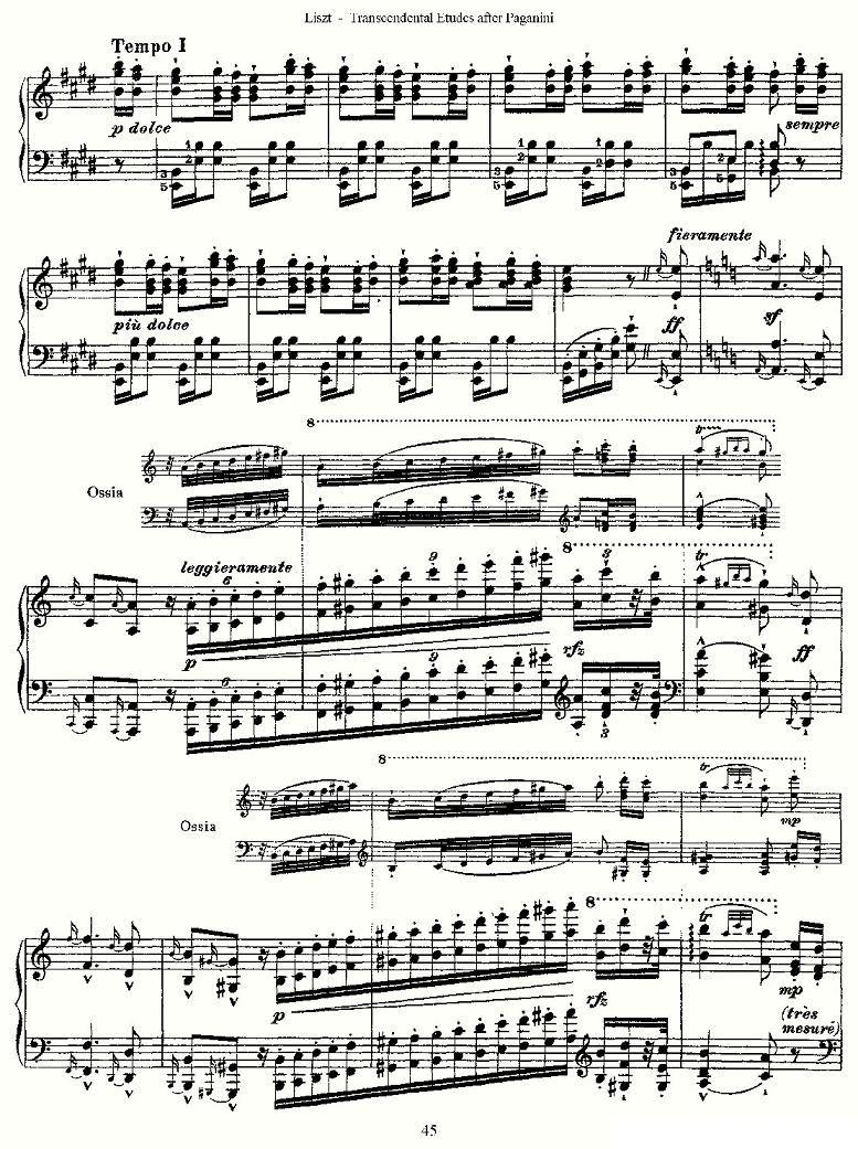 李斯特六首帕格尼尼练习曲之（五）钢琴曲谱（图4）