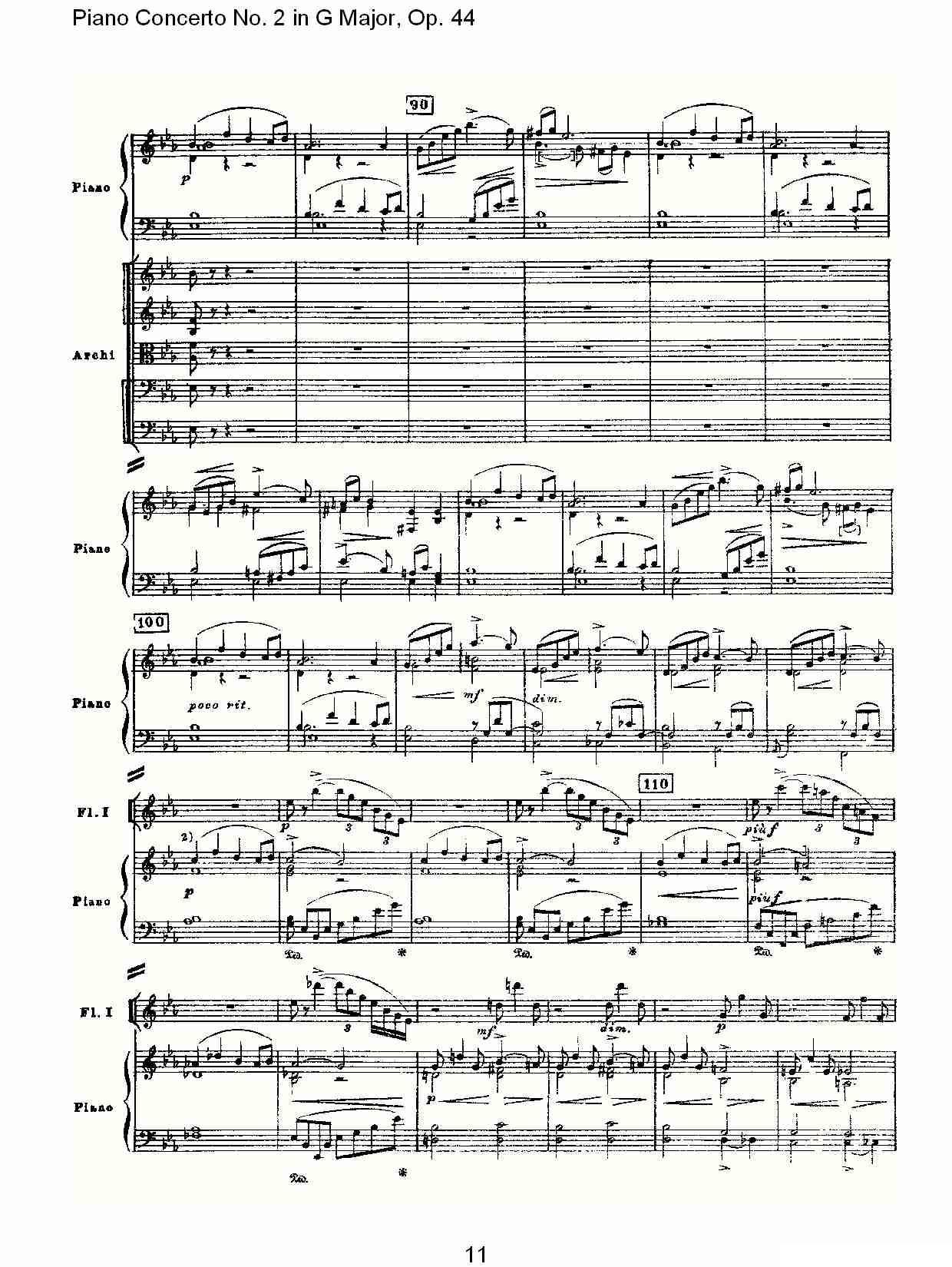 G大调第二钢琴协奏曲, Op.44第一乐章（一）钢琴曲谱（图11）