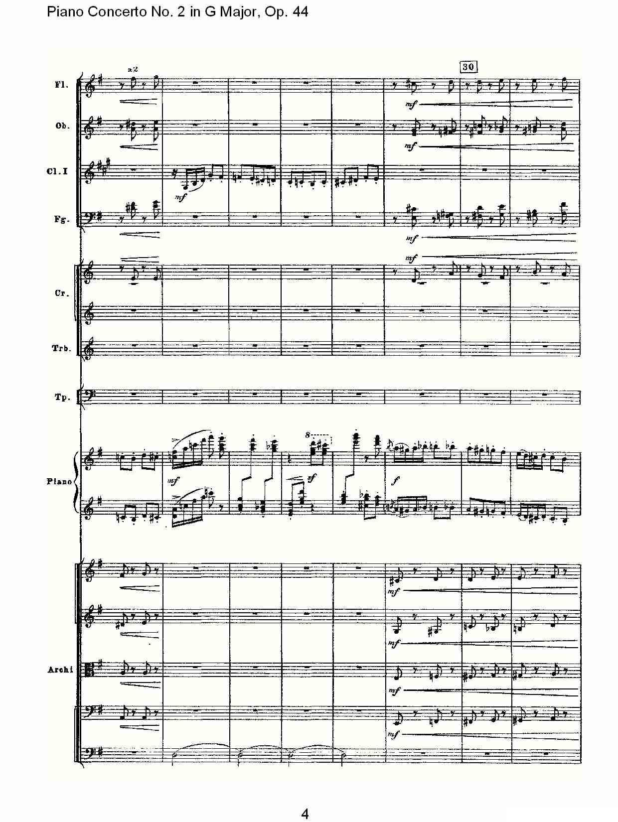 G大调第二钢琴协奏曲, Op.44第三乐章（一）钢琴曲谱（图4）