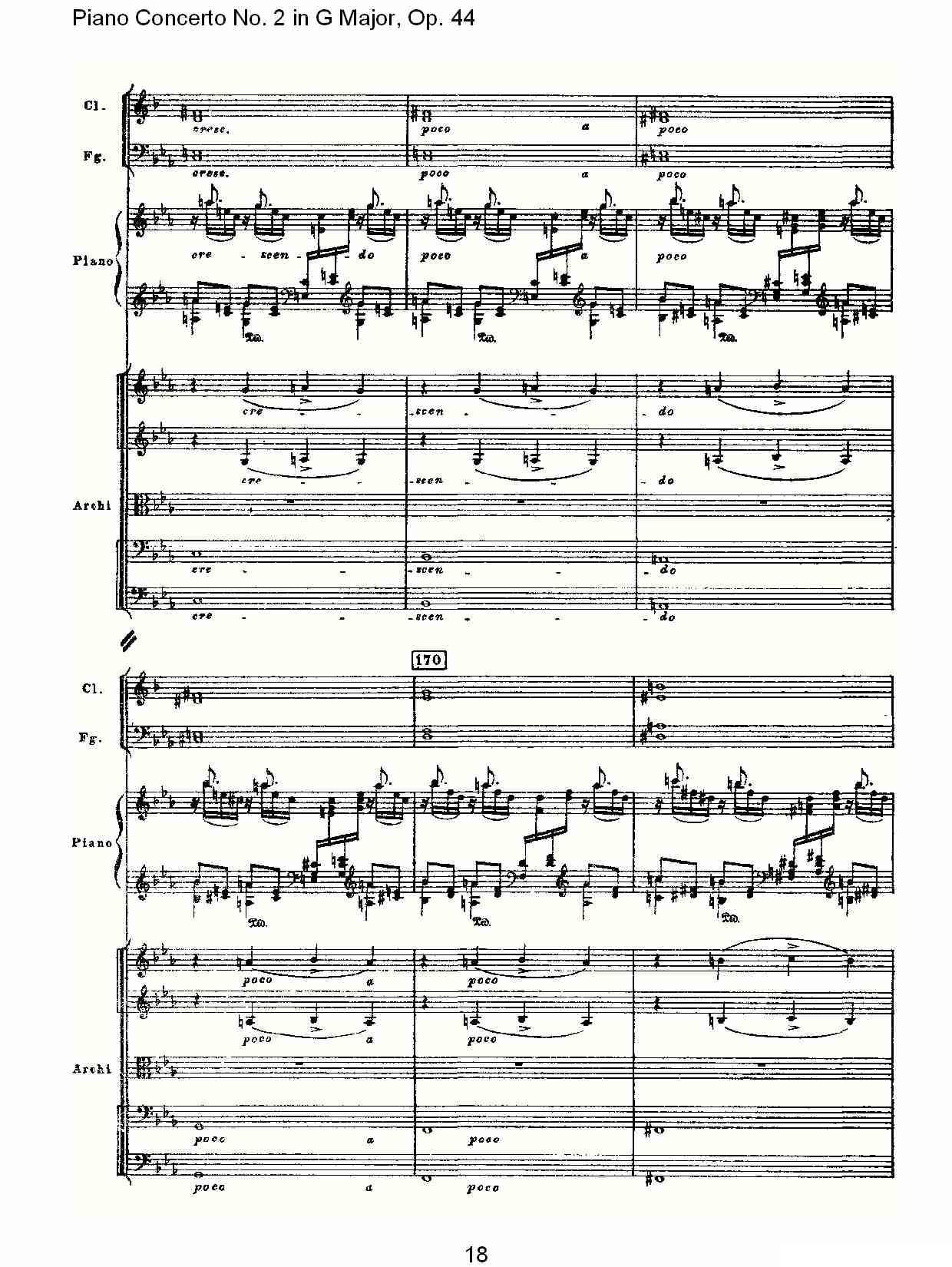 G大调第二钢琴协奏曲, Op.44第一乐章（一）钢琴曲谱（图18）