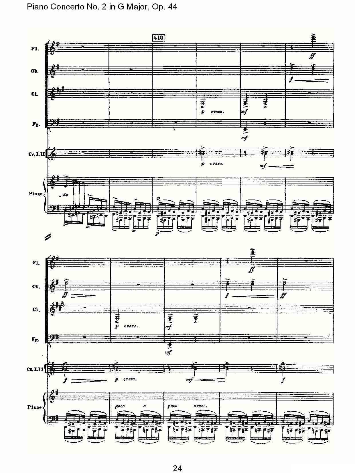 G大调第二钢琴协奏曲, Op.44第三乐章（一）钢琴曲谱（图24）