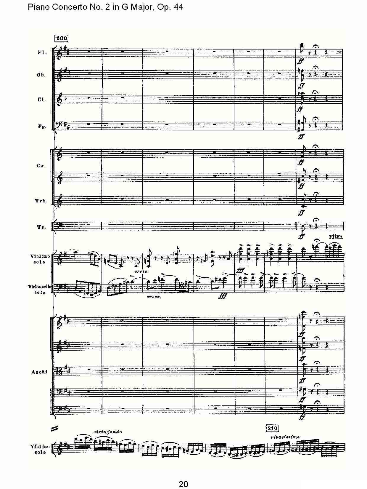 G大调第二钢琴协奏曲, Op.44第二乐章钢琴曲谱（图20）