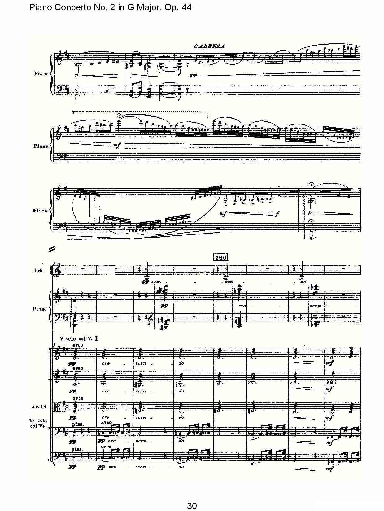 G大调第二钢琴协奏曲, Op.44第二乐章钢琴曲谱（图30）