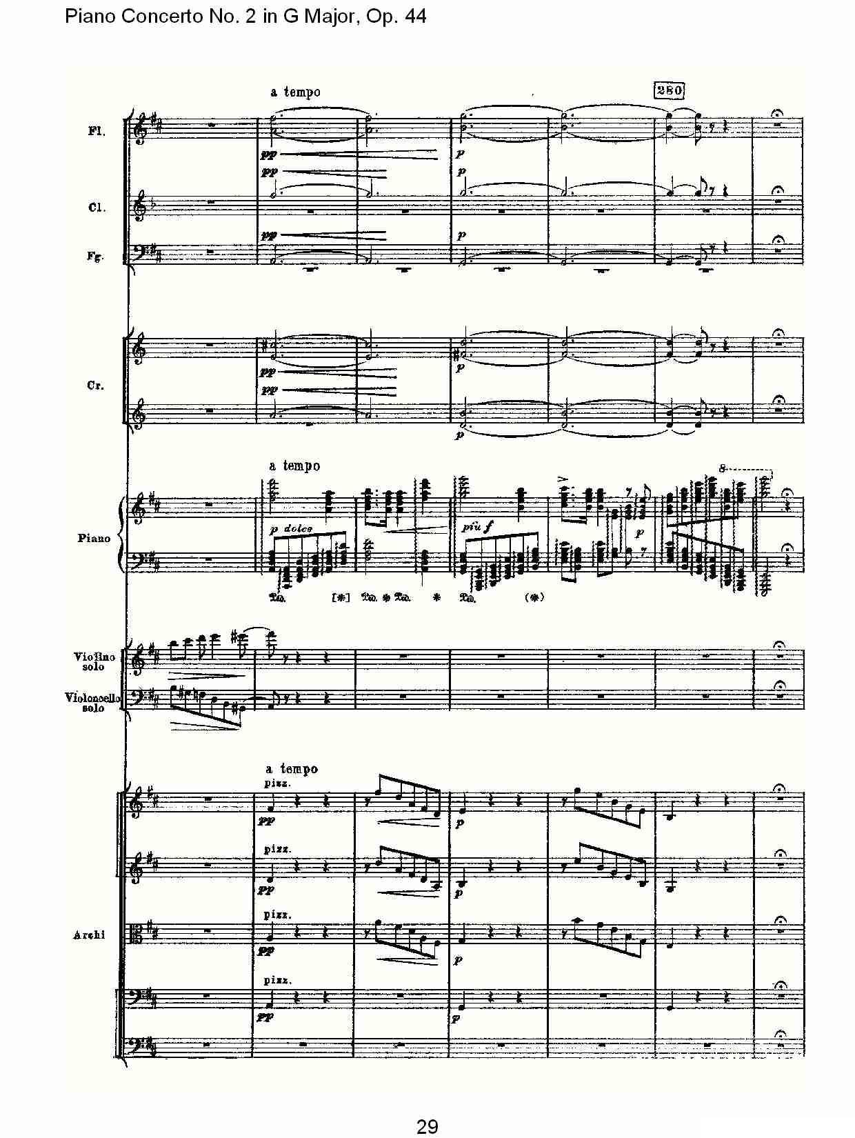 G大调第二钢琴协奏曲, Op.44第二乐章钢琴曲谱（图29）