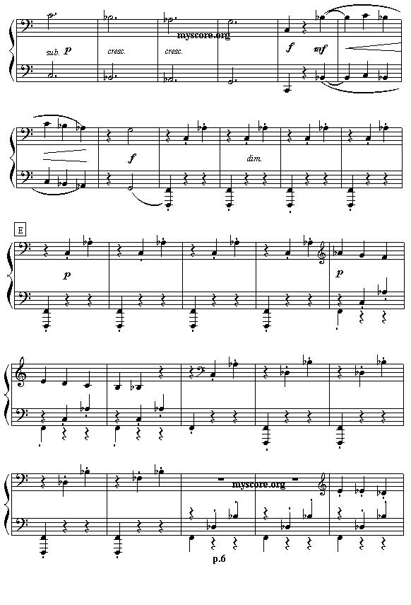 艾金娜与马塞拉涅尼亚双人舞（四手联弹之二）钢琴曲谱（图6）