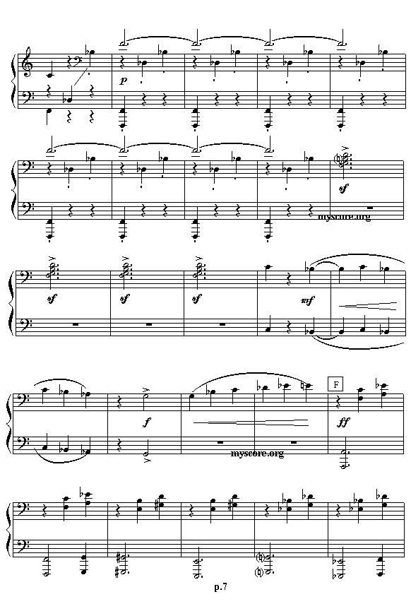 艾金娜与马塞拉涅尼亚双人舞（四手联弹之二）钢琴曲谱（图7）