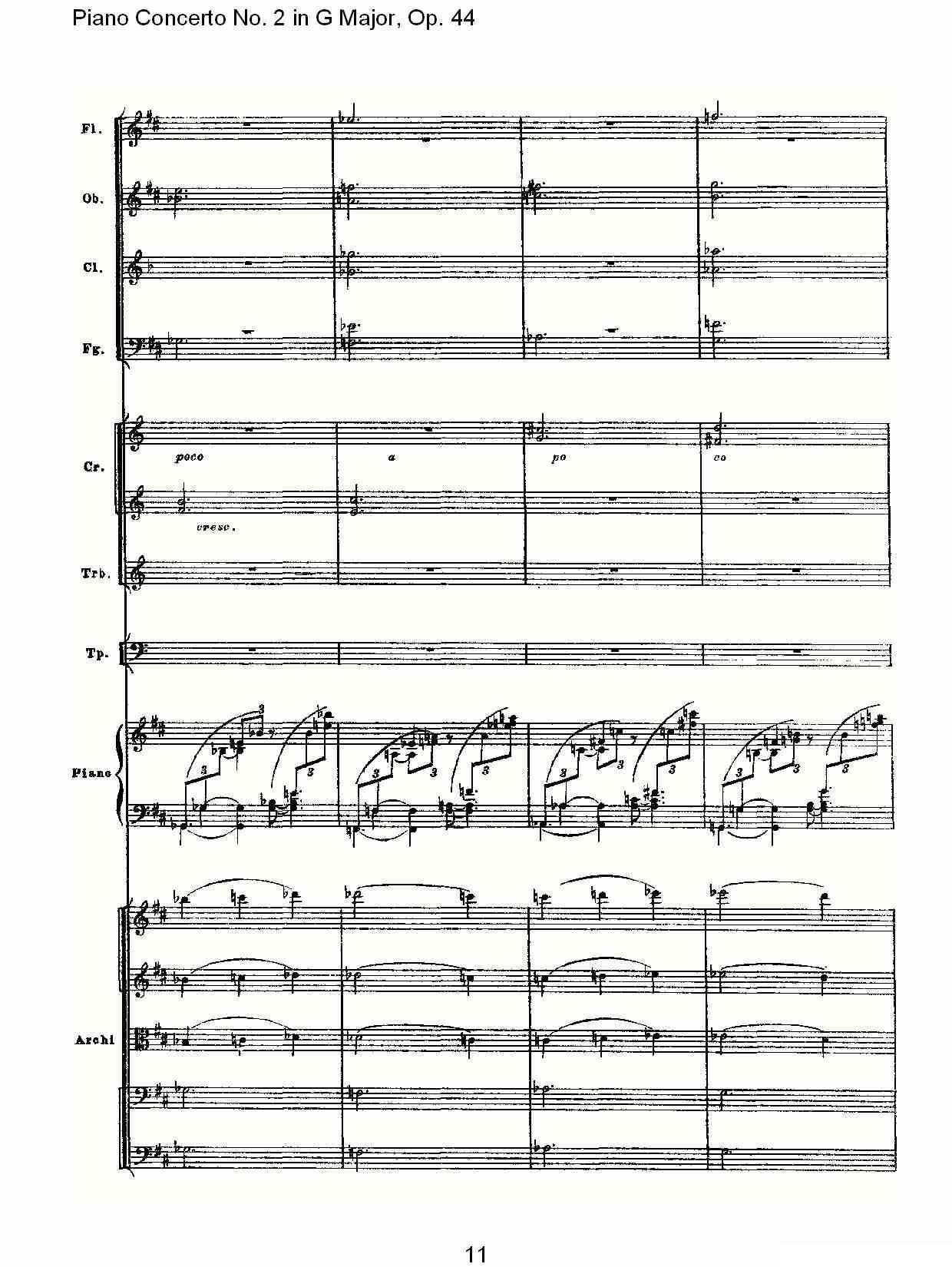 G大调第二钢琴协奏曲, Op.44第二乐章钢琴曲谱（图12）