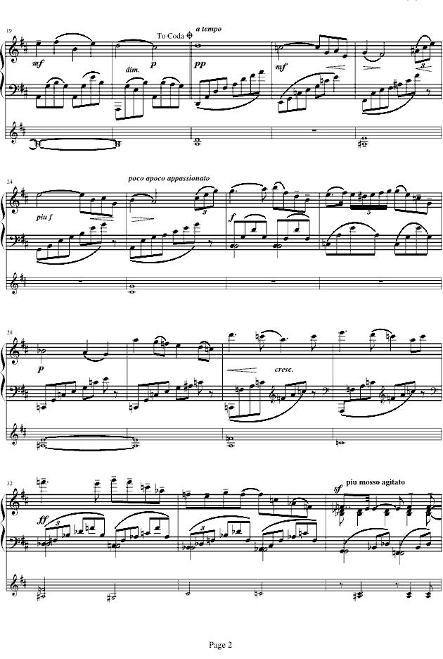 沉思（钢琴+弦乐）钢琴曲谱（图2）