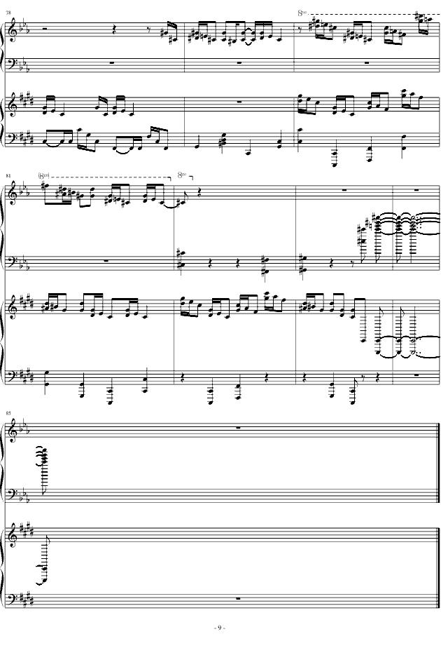 Croatian Rhapsody（克罗地亚、四手联弹）钢琴曲谱（图9）