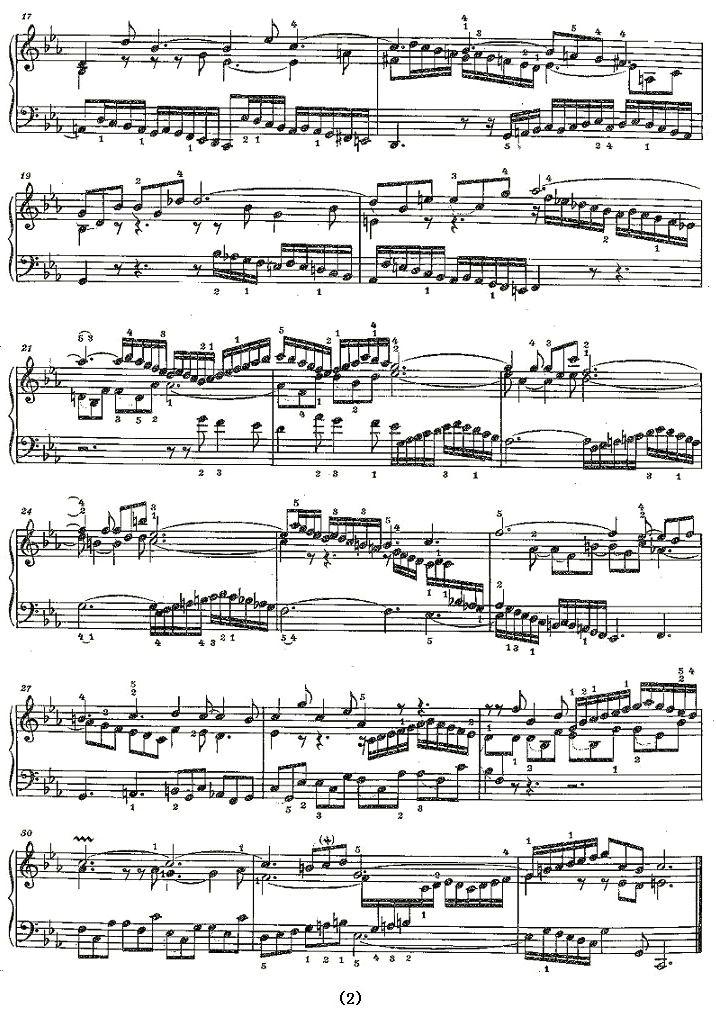 Sinfonia 2 BWV-788钢琴曲谱（图2）