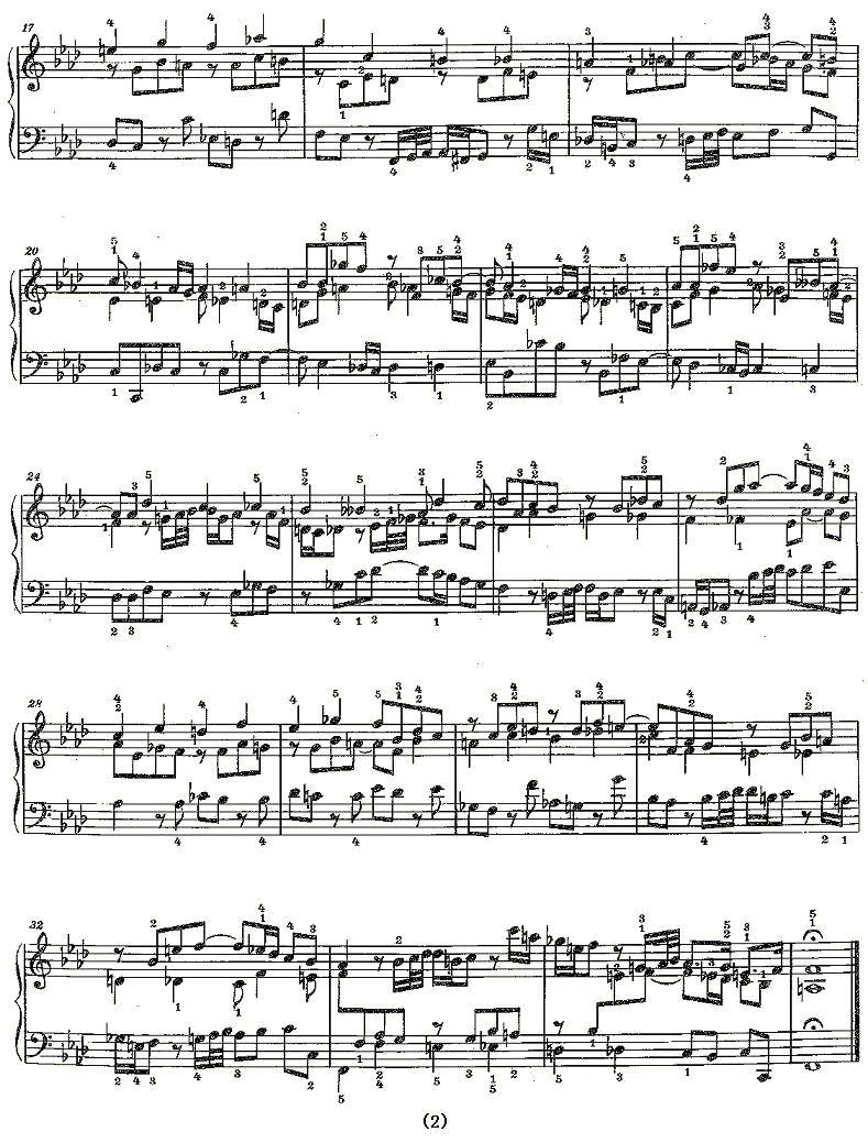Sinfonia 9 BWV-795钢琴曲谱（图2）