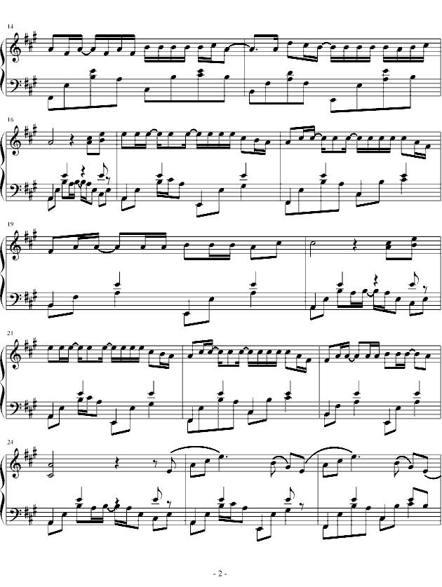 稻香（版本一）钢琴曲谱（图2）