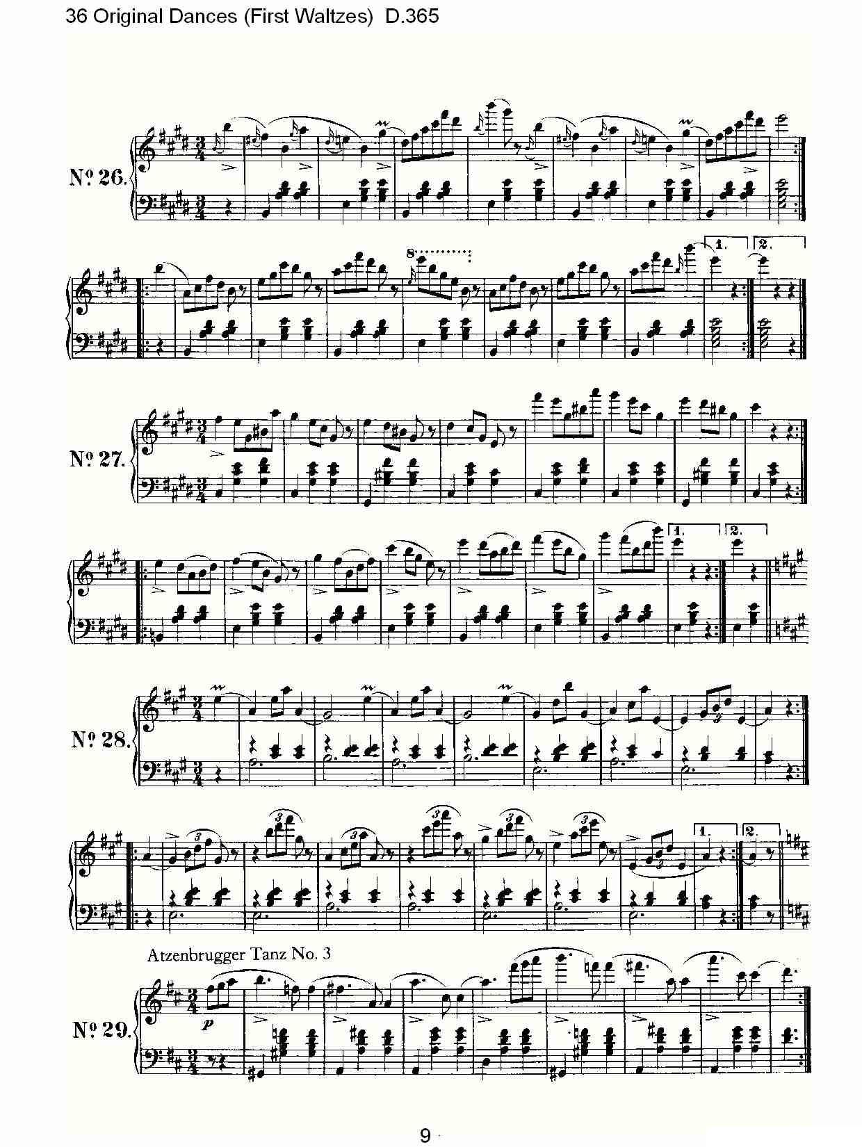 36 Original Dances（First Waltzes) D.36）钢琴曲谱（图10）
