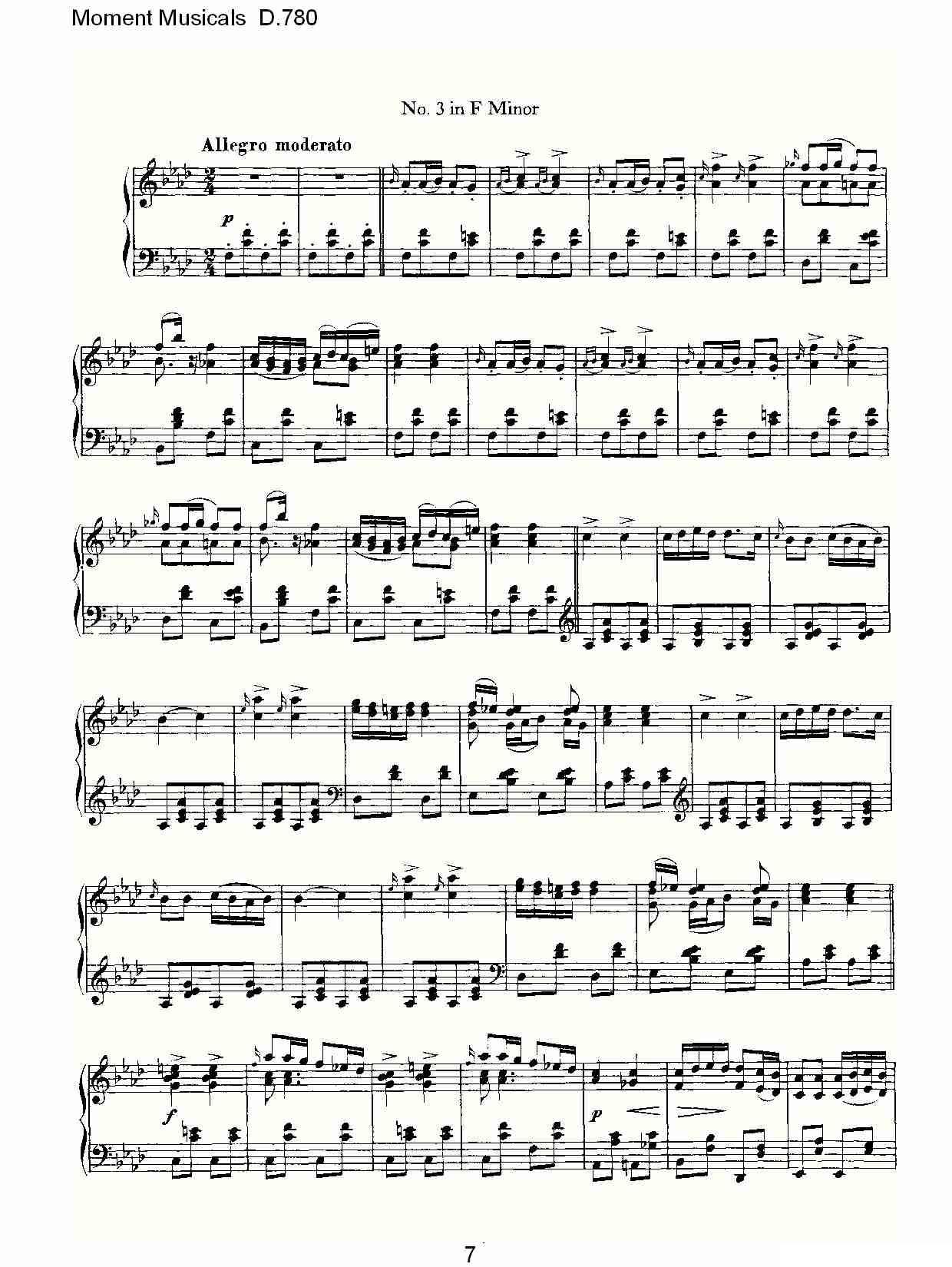 Moment Musicals D.780钢琴曲谱（图7）