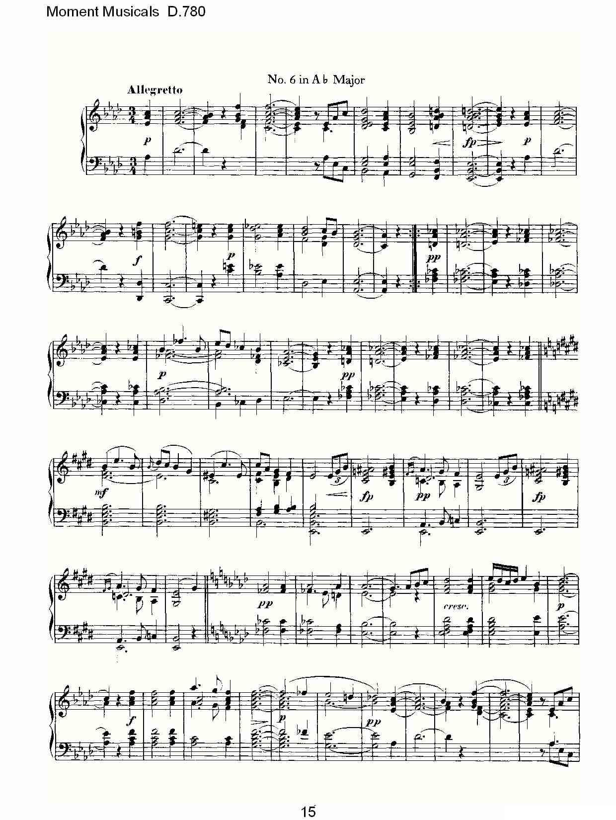 Moment Musicals D.780钢琴曲谱（图15）