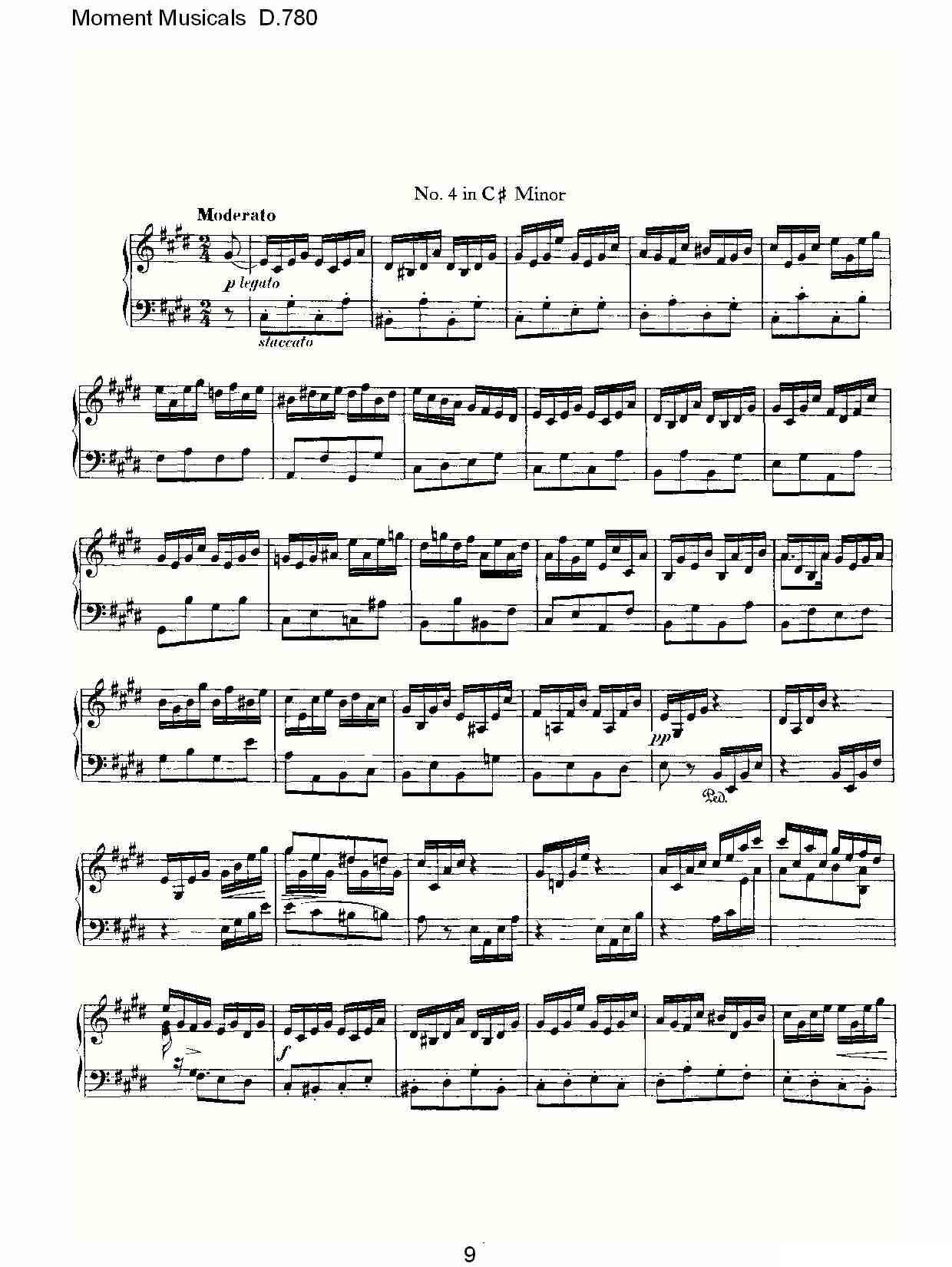 Moment Musicals D.780钢琴曲谱（图9）