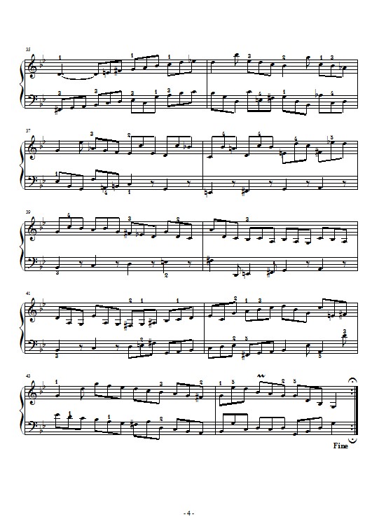吉格舞曲钢琴曲谱（图4）