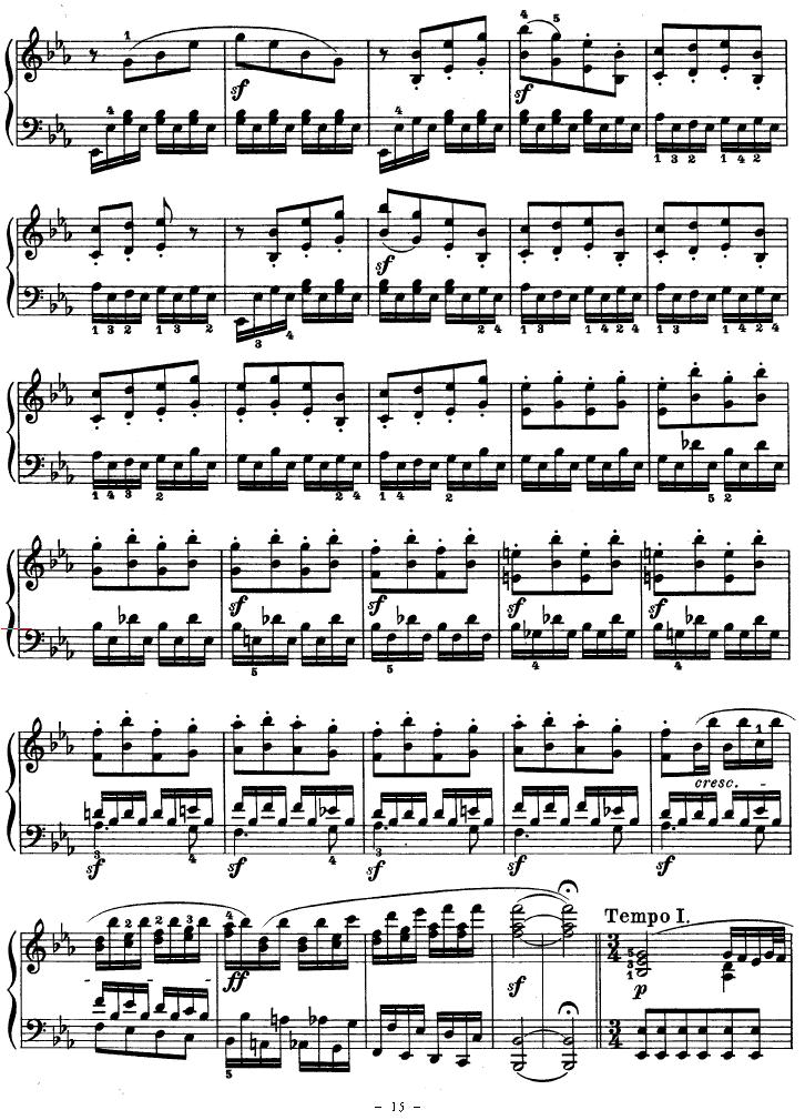 SONATE（第十三钢琴奏鸣曲-Op.27 No.1）钢琴曲谱（图15）