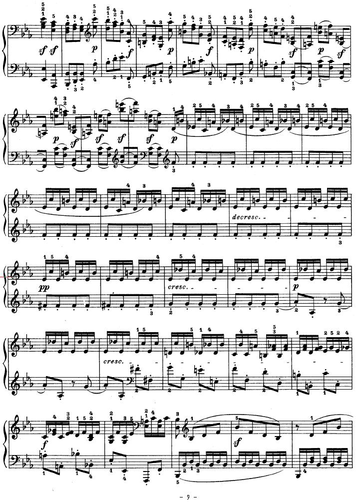 SONATE（第十三钢琴奏鸣曲-Op.27 No.1）钢琴曲谱（图9）