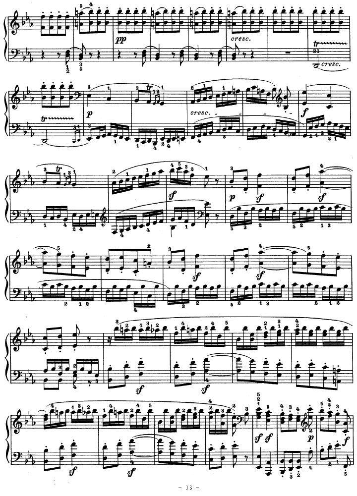 SONATE（第十三钢琴奏鸣曲-Op.27 No.1）钢琴曲谱（图13）