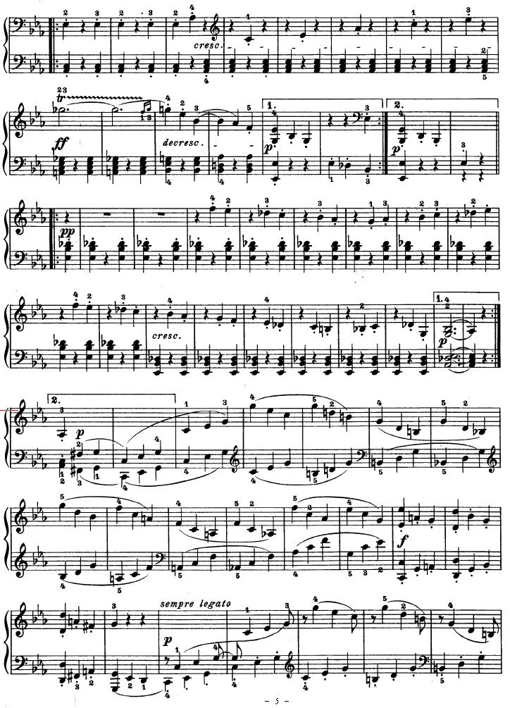 SONATE（第十三钢琴奏鸣曲-Op.27 No.1）钢琴曲谱（图5）