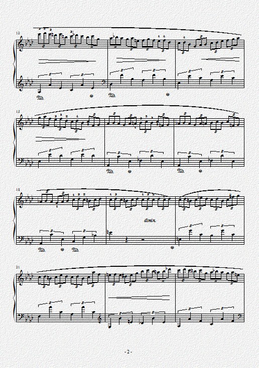 肖邦Op.25 No.2钢琴曲谱（图2）