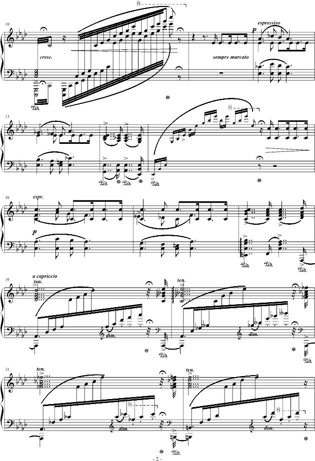 匈牙利狂想曲第14号钢琴曲谱（图2）