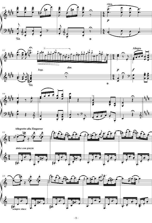 匈牙利狂想曲第14号钢琴曲谱（图8）