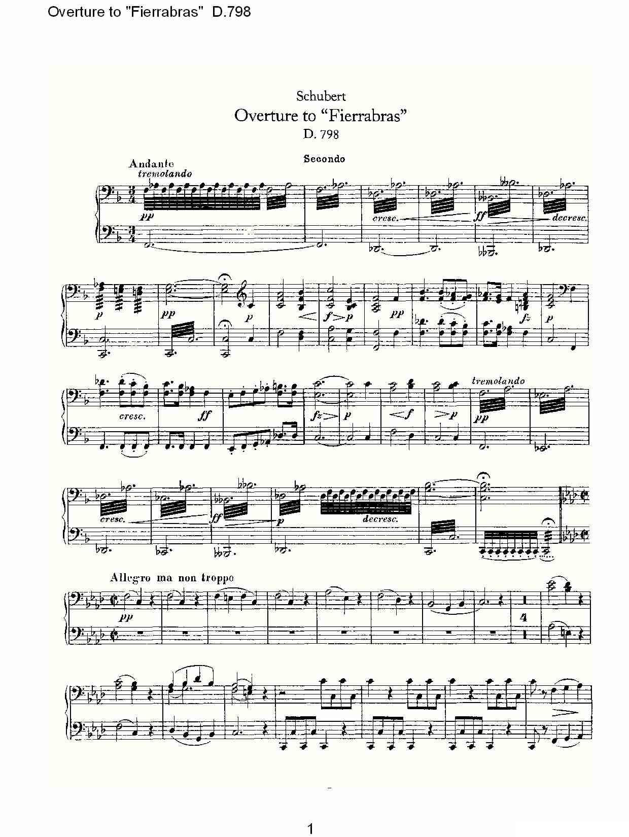 Overture to钢琴曲谱（图1）