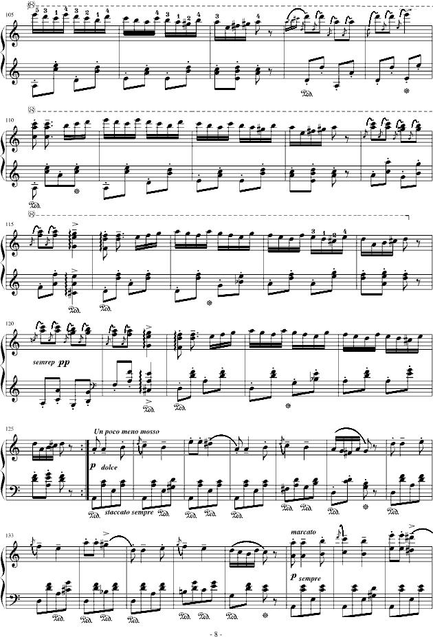 匈牙利狂想曲第13号钢琴曲谱（图8）