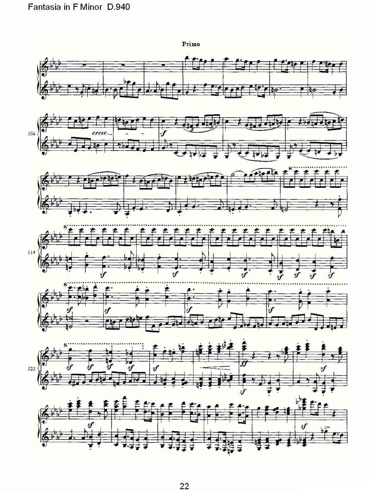 Fantasia in F Minor D.940（F小调幻想曲D.940）钢琴曲谱（图22）