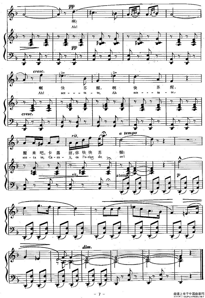 玛莱卡莱（正谱 [意]）钢琴曲谱（图4）