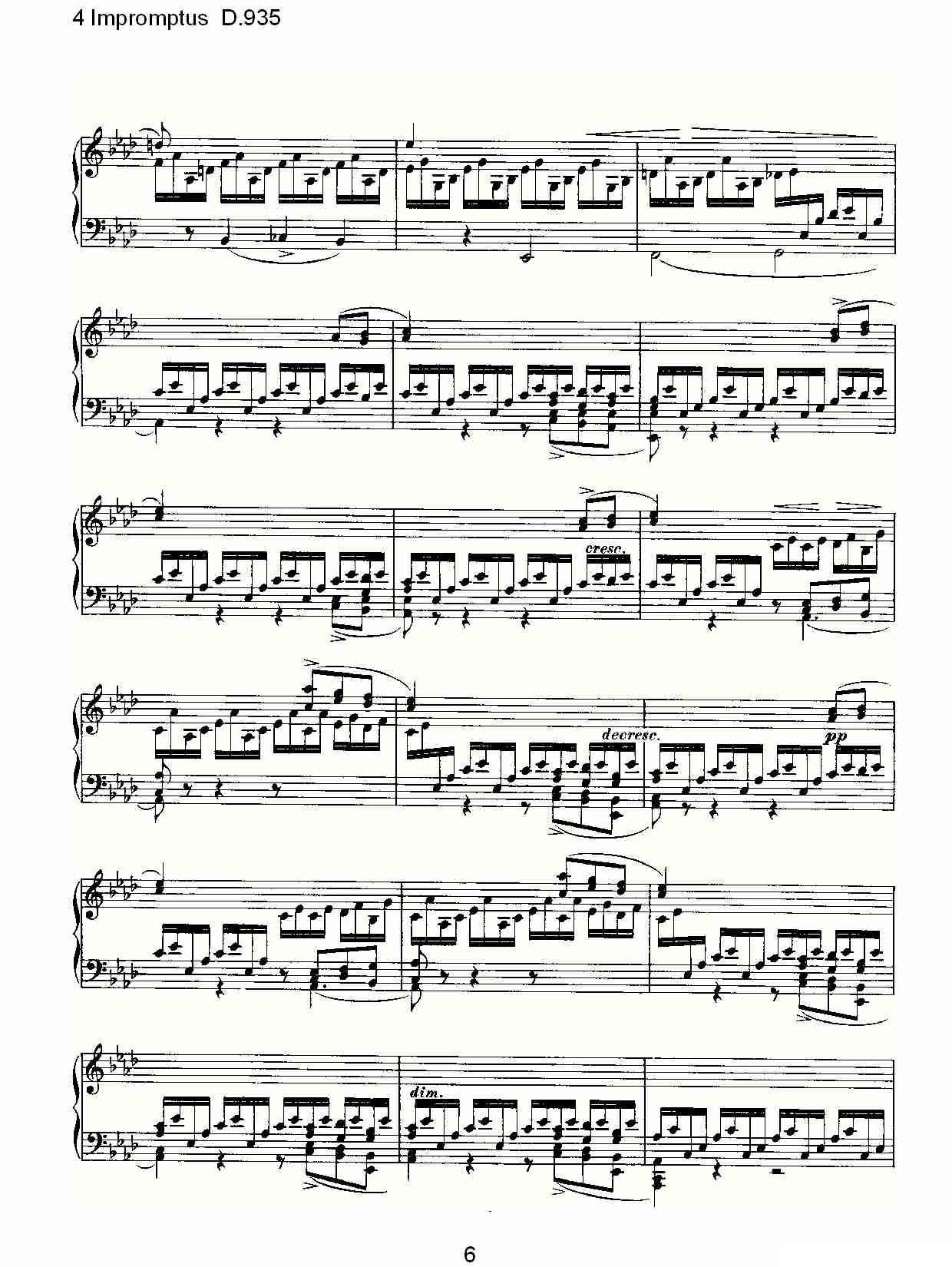 4 Impromptus D.935（4人即兴演奏D.935）钢琴曲谱（图6）