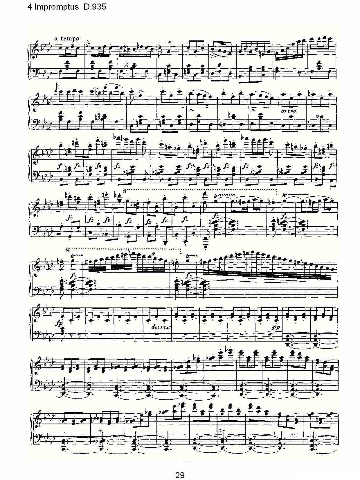 4 Impromptus D.935（4人即兴演奏D.935）钢琴曲谱（图29）
