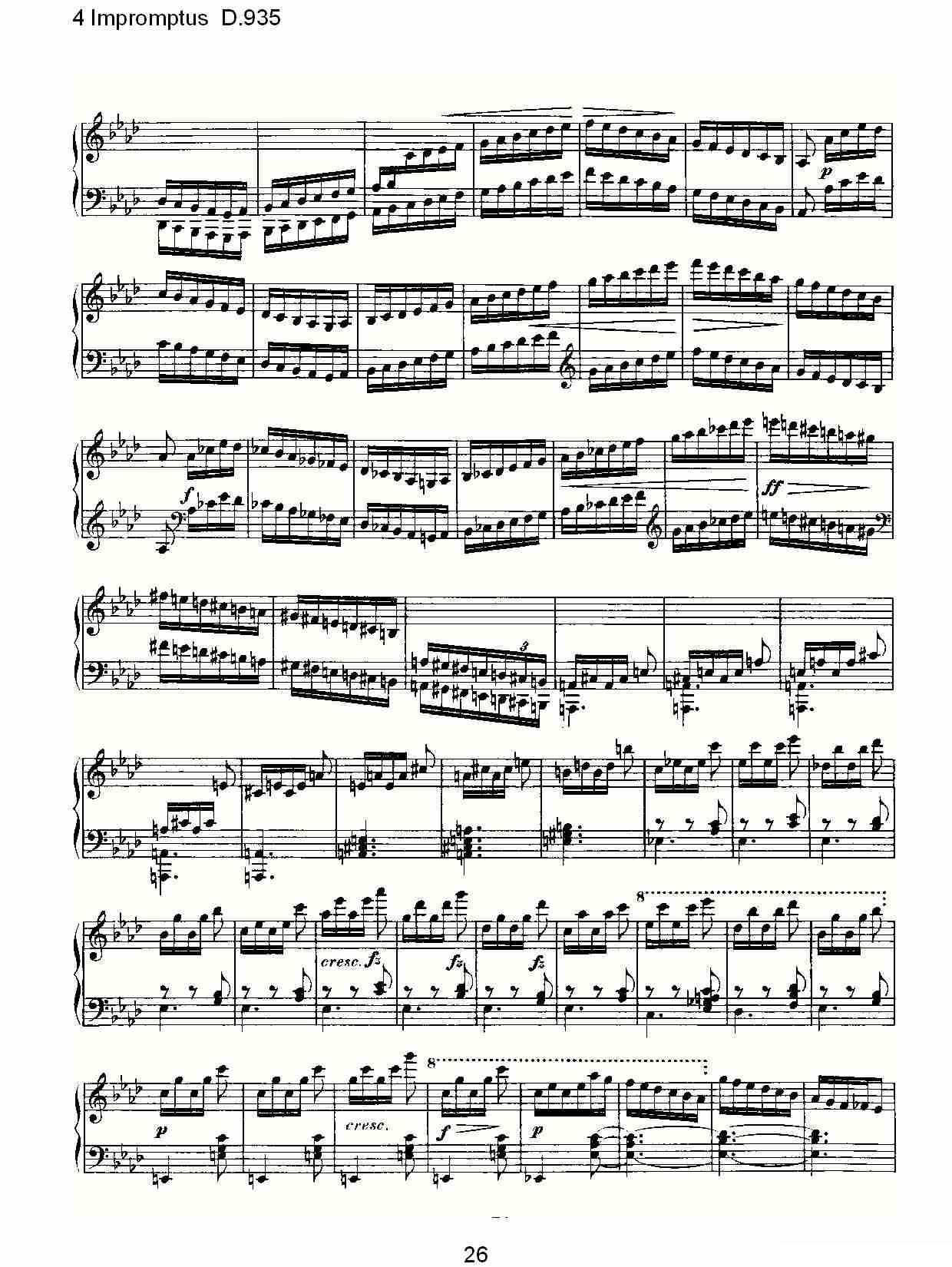 4 Impromptus D.935（4人即兴演奏D.935）钢琴曲谱（图26）