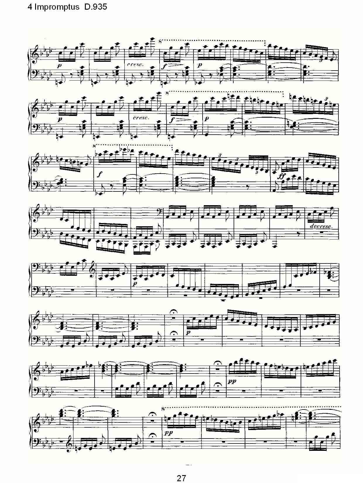 4 Impromptus D.935（4人即兴演奏D.935）钢琴曲谱（图27）