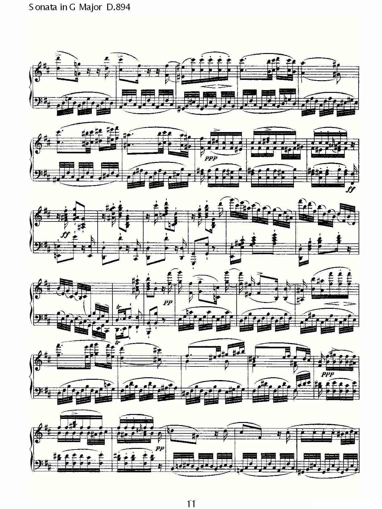 Sonata in G Major D.894（G大调奏鸣曲 D.894）钢琴曲谱（图11）