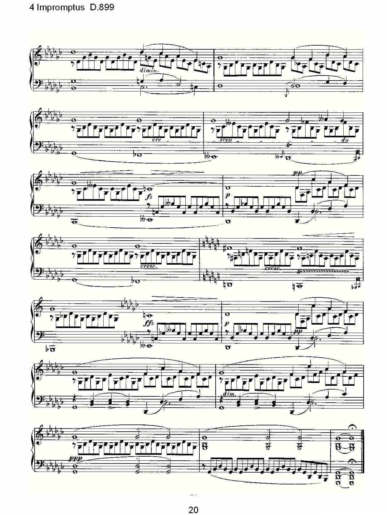 4 Impromptus D.899（4人即兴演奏 D.899）钢琴曲谱（图20）