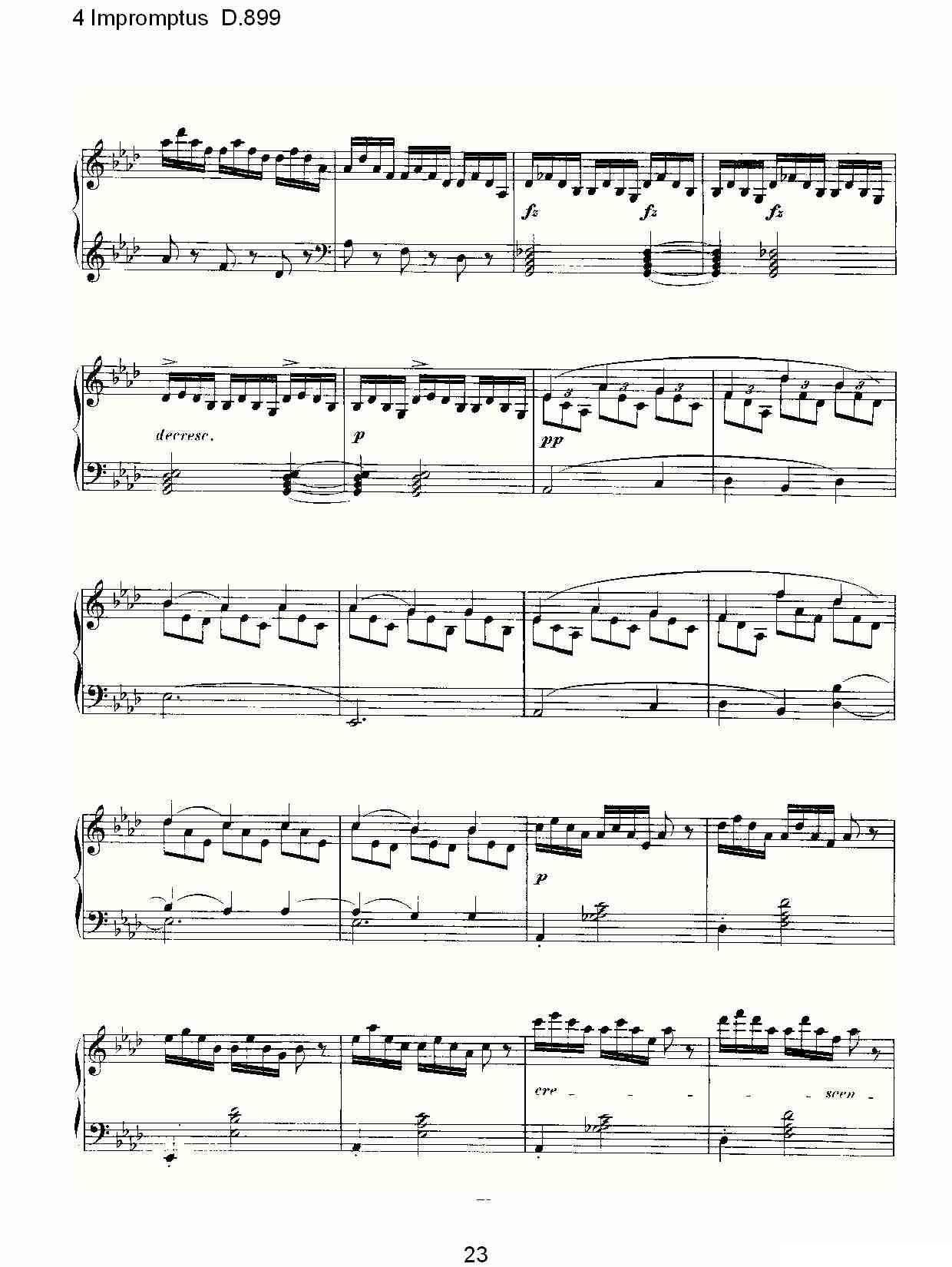 4 Impromptus D.899（4人即兴演奏 D.899）钢琴曲谱（图23）