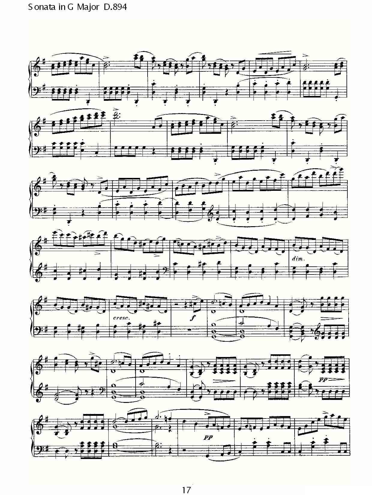Sonata in G Major D.894（G大调奏鸣曲 D.894）钢琴曲谱（图17）