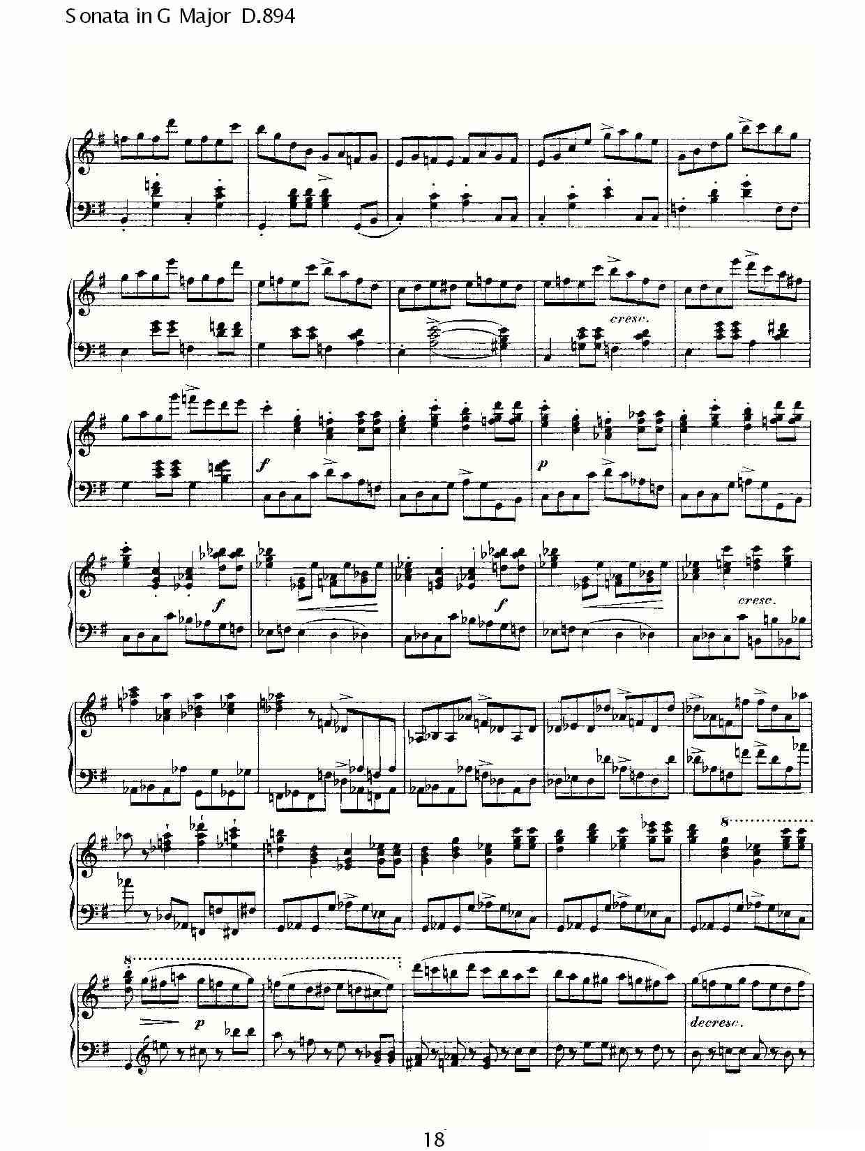 Sonata in G Major D.894（G大调奏鸣曲 D.894）钢琴曲谱（图18）