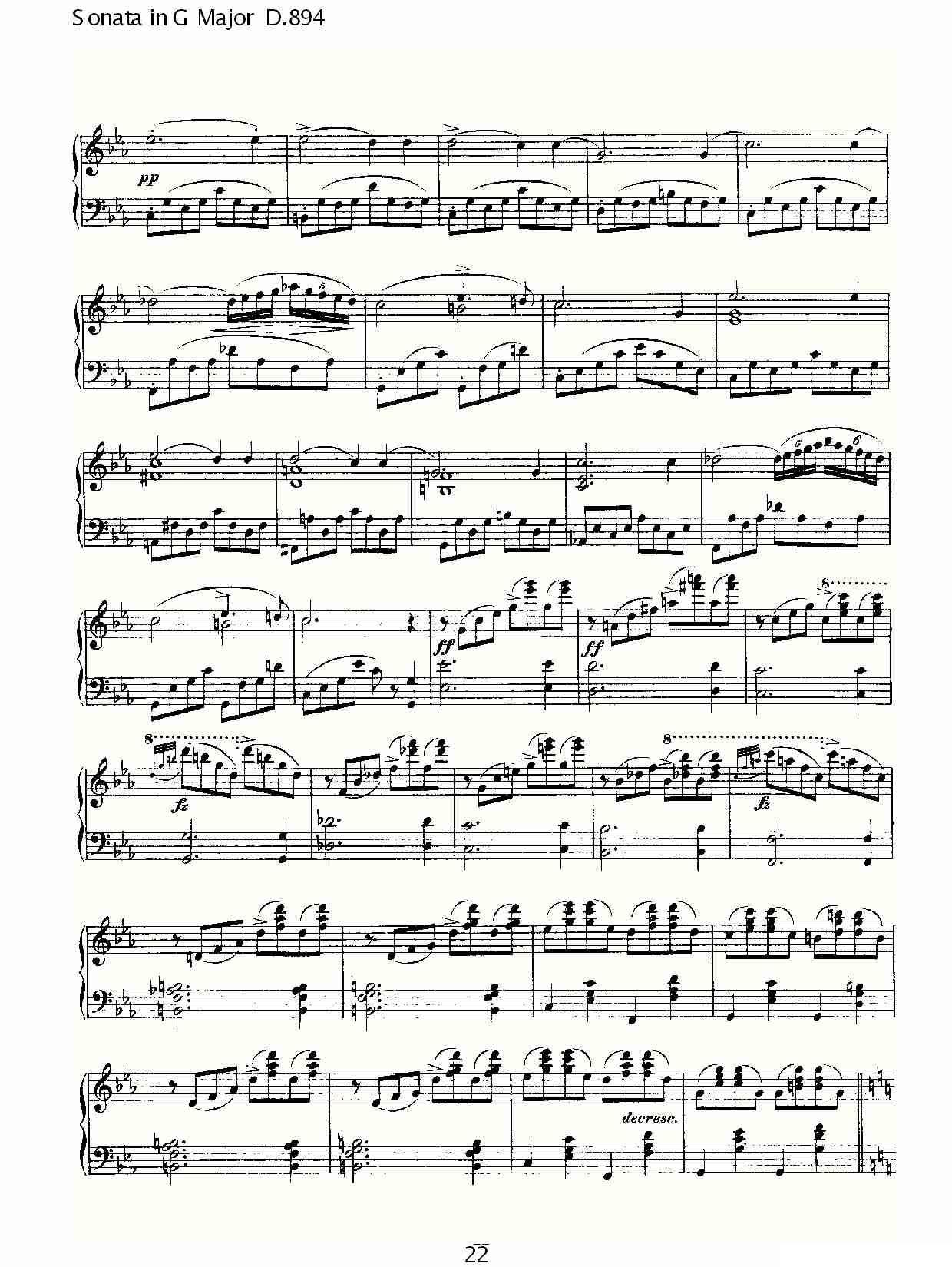 Sonata in G Major D.894（G大调奏鸣曲 D.894）钢琴曲谱（图23）