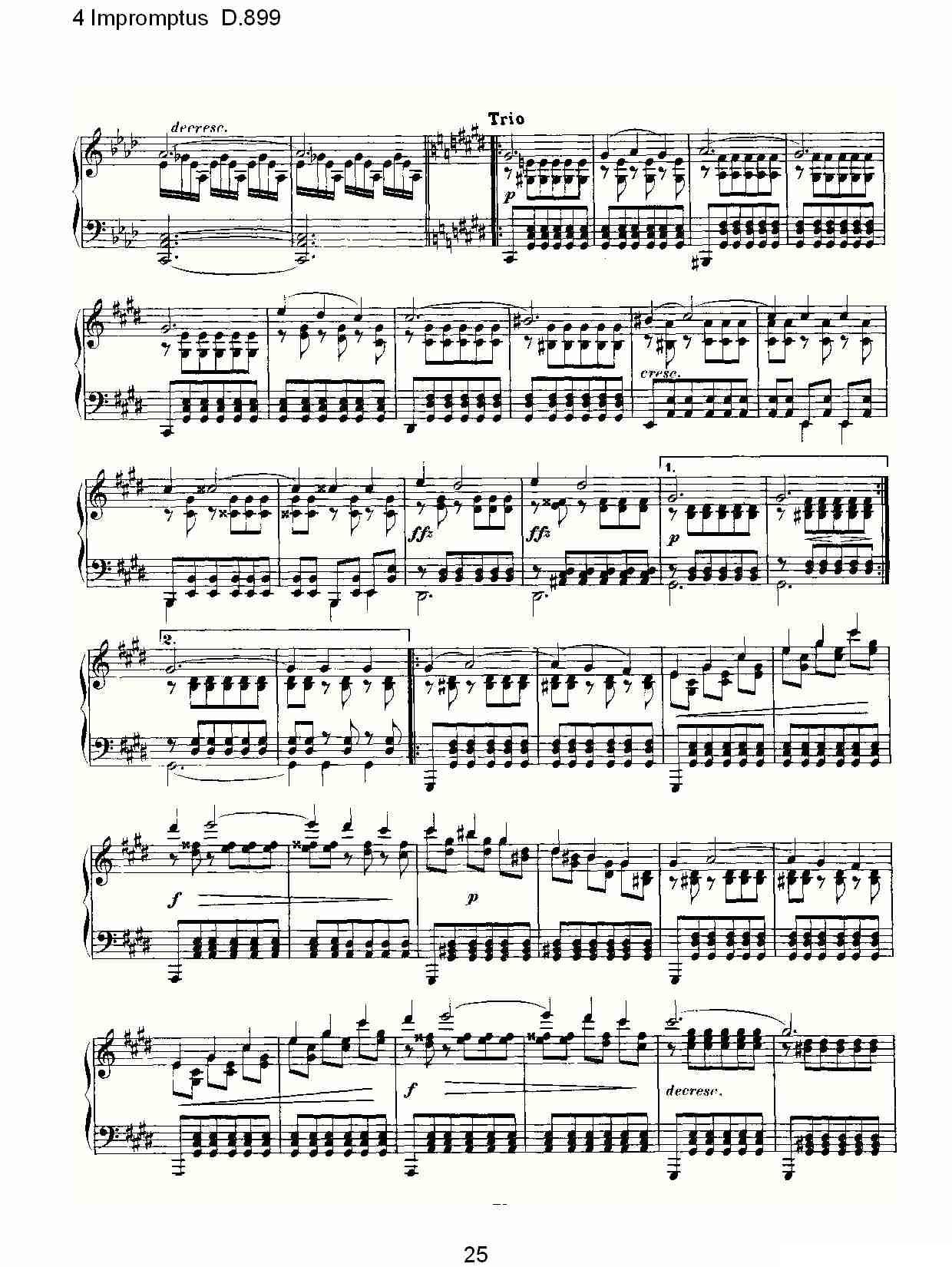 4 Impromptus D.899（4人即兴演奏 D.899）钢琴曲谱（图25）