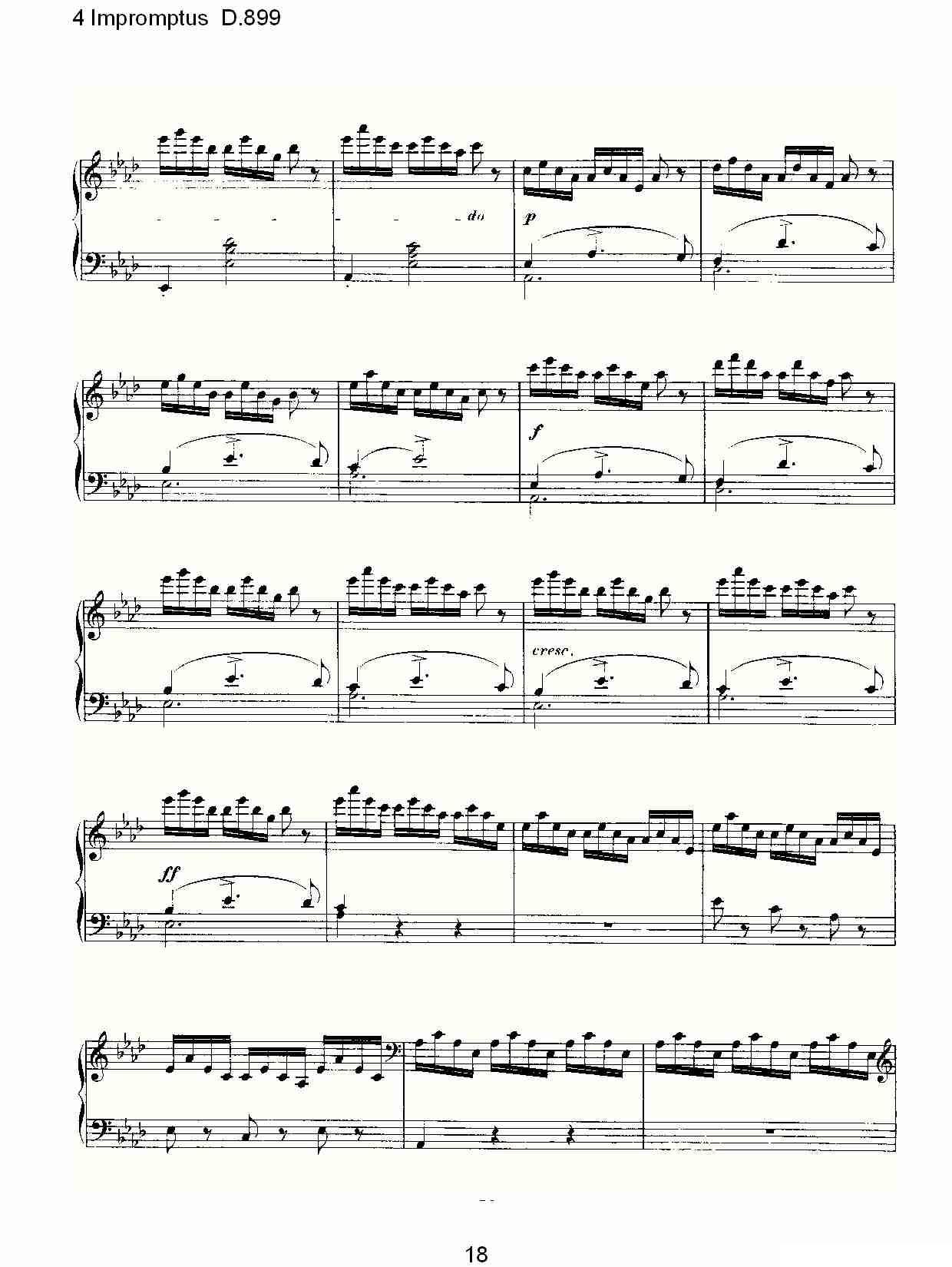 4 Impromptus D.899（4人即兴演奏 D.899）钢琴曲谱（图18）