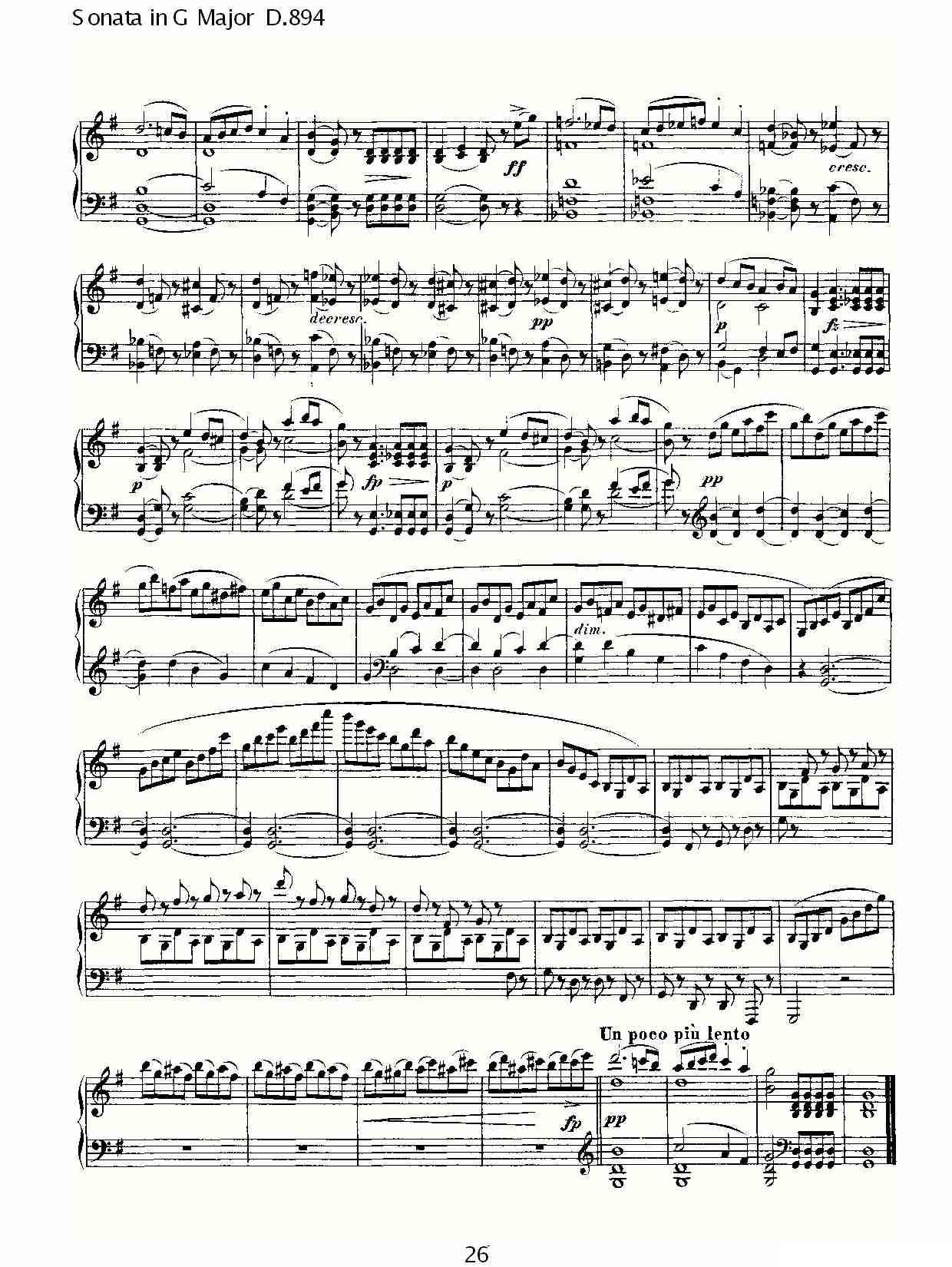 Sonata in G Major D.894（G大调奏鸣曲 D.894）钢琴曲谱（图27）