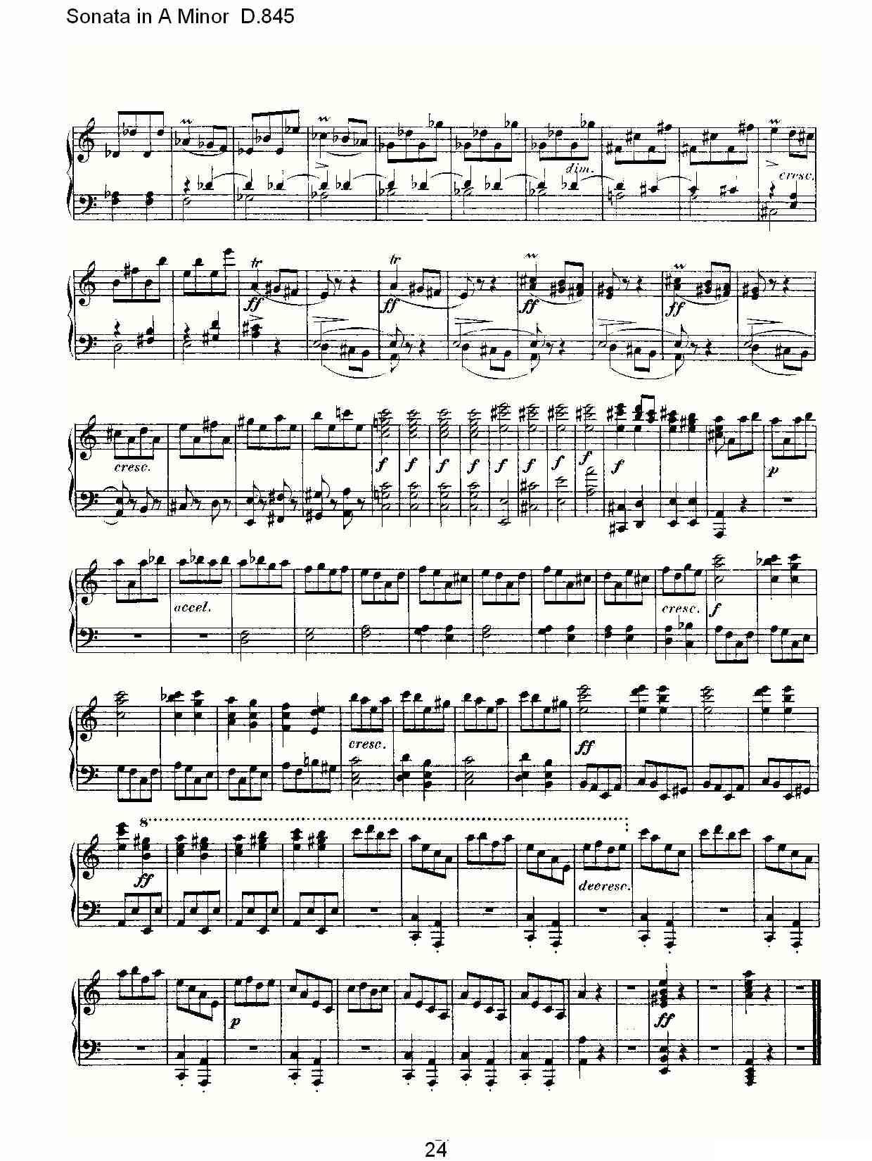 Sonata in A Minor D.845（A小调奏鸣曲 D.845）钢琴曲谱（图24）